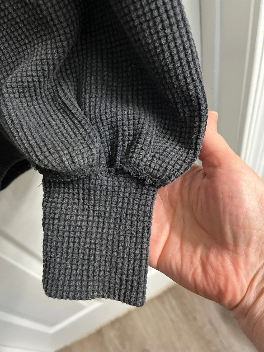 NWT Free People We The Free Queen Of Hearts Thermal Ruffle Collar Black